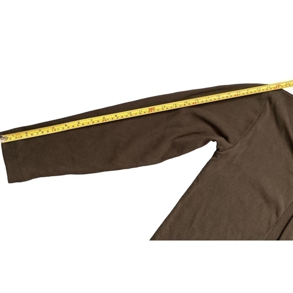 VINTAGE NWT khaki army green one button open cardigan with embroidered hem - Picture 7 of 8